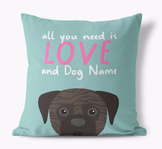 All You Need Is Love: Personalised {breedFullName} Canvas Cushion